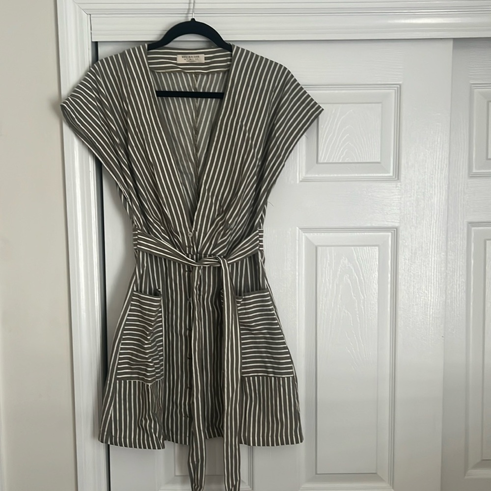 Bec&Bridge mini shirt dress tie waist, size 4